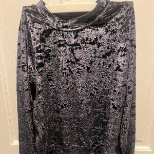 Lululemon Crushed Velvet Mock Neck Athleisure Top